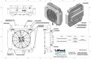 Wizard Cooling Inc - 1955-1959 Chevrolet Trucks Aluminum Radiator (Supercharged LS Swap) 300WATT - 99002-218LSBLACINXX300 - Image 3