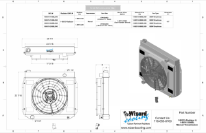 Wizard Cooling Inc - 1957-1959 Ford Fairlane Aluminum Radiator - 1-98515-208BL300 - Image 2