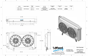 Wizard Cooling Inc - 1972-76 Ford Gran Torino/Ranchero Aluminum Radiator - 1-98513-212BL - Image 4