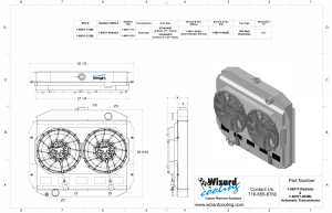 Wizard Cooling Inc - 1965 Ford Truck Aluminum Radiator - 98511-212BL - Image 2