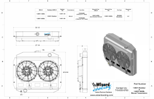 Wizard Cooling Inc - 1965 Ford Truck Aluminum Radiator - 98511-202BL - Image 3