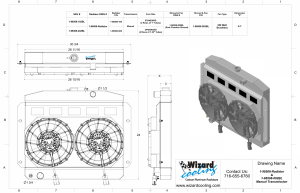 Wizard Cooling Inc - 1961-1964 Ford Truck Aluminum Radiator (W/ BRUSHLESS Fan & Shrouds) - 98508-202BL - Image 2