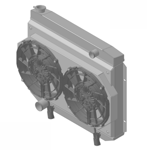 1957-1959 Ford Ranchero Aluminum Radiator - 1-98506-202BL