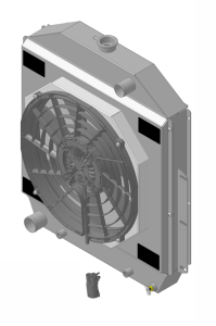 Wizard Cooling Inc - 1942-1952 Ford Trucks Aluminum Radiator With Single Brushless Shroud - 98500-208BL300 - Image 2