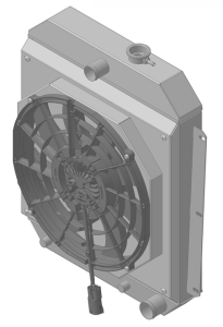 Wizard Cooling Inc - Wizard Cooling - 1947-1954 Chevrolet Trucks Custom Aluminum Radiator With Brushless Fan Shroud - 80080-218BL - Image 2