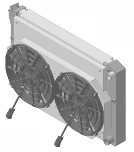 1973-1993 Chevrolet Trucks (LS Swap) Aluminum Radiator (21.5" tall) W/ Standard BRUSHLESS Fans Options - 716-112LSBL300