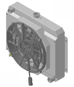 1962-1967 Chevrolet Nova / Chevy II Radiator & (SHROUD w/ BRUSHLESS FAN) -1-1673-208BL300