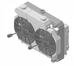 Wizard Cooling Inc - 1962-1967 Chevrolet Nova / Chevy II Aluminum Radiator (LS-SUPERCHARGED Swap) - 1-1673-212LSBLACINXX300 - Image 2