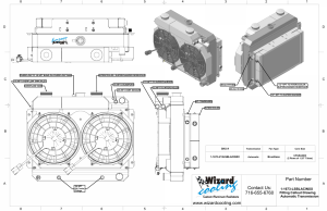 Wizard Cooling Inc - 1962-1967 Chevrolet Nova / Chevy II Aluminum Radiator (LS-SUPERCHARGED Swap) - 1-1673-212LSBLACINXX300 - Image 4