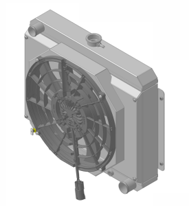 1962-1967 Chevrolet Nova / Chevy II Radiator AT & (SHROUD w/ BRUSHLESS FAN) - 1673-218BL300
