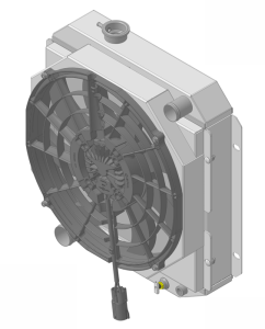 Wizard Cooling Inc - 1963-66 Ford/Mercury Mustang/Falcon/Comet Aluminum Radiator (w/ Brushless fan package) - 251-218BL - Image 3