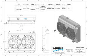 Wizard Cooling Inc - 1964-1965 Pontiac GTO/Lemans/Tempest Aluminum Radiator (15.5" Core, Driver side Radiator Cap, LS Swap, BRUSHLESS Fan Package) - 27100-212LSBL - Image 3