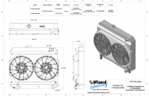 Wizard Cooling Inc - 1966-1967 PONTIAC GTO/Lemans/ Tempest. LS Swap (17.5" Core) Radiator w/ Shroud & Brushless Fans -27290-212LSBL300 - Image 2