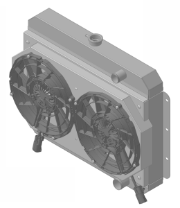 Wizard Cooling Inc - 1959-1960 Chevrolet Bel Air/ Impala (15.5" Core) w/ Brushless Fans - 281-202BL - Image 2