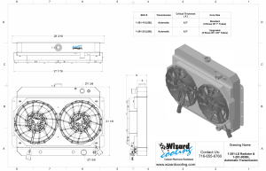 Wizard Cooling Inc - 1959-1960 Chevrolet Bel Air/ Impala LS Swap (15.5" Core) AT w/ Brushless Fans - 281-212LSBL300 - Image 2