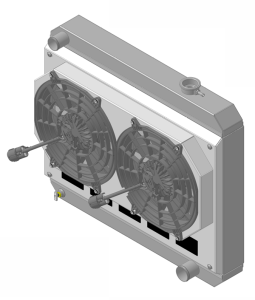 Wizard Cooling Inc - 1963-1966 Chevrolet Trucks Aluminum Radiator With Dual Brushless Fan Shroud - 284-202BL300 - Image 5