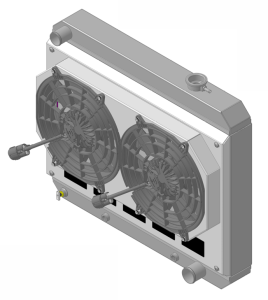 Wizard Cooling Inc - 1963-1966 Chevrolet Trucks Aluminum Radiator With Dual Brushless Fan Shroud - 284-212BL300 - Image 3