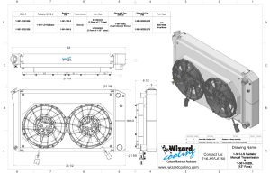 Wizard Cooling Inc - Wizard Cooling - 28.25" Various GM Applications Aluminum Radiator (LS SWAP) w/ Shroud Brushless 12" Fans - 361-102LSBL - Image 5