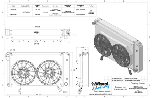 Wizard Cooling Inc - Wizard Cooling - 28.25" Various GM Applications Aluminum Radiator w/ 12" BRUSHLESS FANS - 361-112BL - Image 5