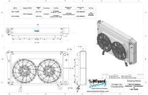 Wizard Cooling Inc - Wizard Cooling - 28.25" Various GM Applications Aluminum Radiator (LS SWAP) w/ Shroud Brushless 12" Fans - 361-212LSBL - Image 5