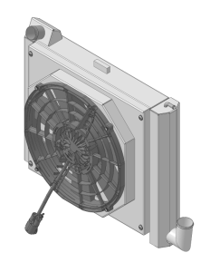 1963-1967 Chevrolet Corvette (Small Block) Aluminum Radiator (w/ BRUSHLESS Fan & Shroud) - 1-108BL300