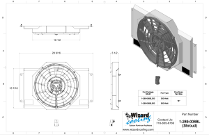 Wizard Cooling Inc - 1964-1967 Bel Air/ Impala/ Chevelle/ Malibu/Monte Carlo/ El Camino (SHROUD w/ BRUSHLESS FAN, 300 WATT) - 289-008BL300 - Image 2