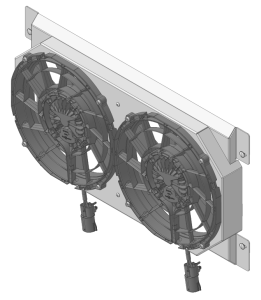 1964-1967 Bel Air/ Impala/ Chevelle/ Malibu/Monte Carlo/ El Camino (SHROUD w/ BRUSHLESS FANS) - 289-002BL300