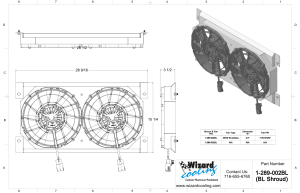 Wizard Cooling Inc - 1964-1967 Bel Air/ Impala/ Chevelle/ Malibu/Monte Carlo/ El Camino (SHROUD w/ BRUSHLESS FANS) - 289-002BL300 - Image 4