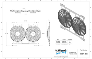 Wizard Cooling Inc - 1980-84 Ford Bronco & F-Series Truck (BRACKET w/ LOW PROFILE FANS) - 561-003LP - Image 2