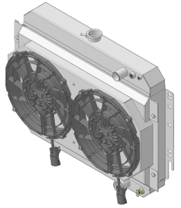 Wizard Cooling - 1964-1967 Bel Air/ Impala/ Chevelle/ Malibu/Monte Carlo/ El Camino (15.5" Core) LS Motor Swap - 289-202LSBL