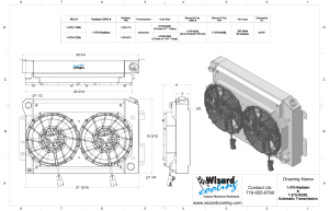 Wizard Cooling Inc - Wizard Cooling - 1967-1969 Chevrolet Camaro/ Z28/ Firebird (BB & SB W/ Brushless Fans & Shroud) Aluminum Radiator - 370-112BL - Image 2
