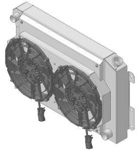 Wizard Cooling - 1967-1969 Chevrolet Camaro/ Z28/ Firebird (BB & SB W/ Brushless Fans & Shroud) Aluminum Radiator - 370-102BL