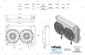 Wizard Cooling Inc - Wizard Cooling - 1967-1969 Chevrolet Camaro/ Z28/ Firebird (BB & SB W/ Brushless Fans & Shroud) Aluminum Radiator - 370-102BL - Image 2