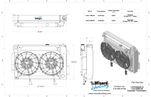 Wizard Cooling Inc - Wizard Cooling - 1967-1969 Chevrolet Camaro/ Z28/ Firebird (BB & SB W/ Brushless Fans & Shroud) Aluminum Radiator - 370-212BLXR - Image 2