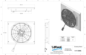 Wizard Cooling Inc - 1968-69 Ford Gran Torino, 1963-1969 Fairlane & 1966-70 Falcon (SHROUD w/ BRUSHLESS FAN, 300 WATT) - 411-008BL300 - Image 2