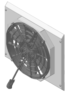 1968-69 Ford Gran Torino, 1963-1969 Fairlane & 1966-70 Falcon (SHROUD w/ BRUSHLESS FAN, 500 WATT) - 411-008BL500