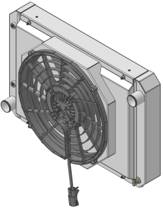 1964-65 Ford Thunderbird Aluminum Radiator (Shroud w/ Brushless Fan) - 1652-218BL300