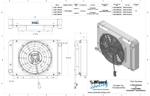 Wizard Cooling Inc - 1964-65 Ford Thunderbird Aluminum Radiator (Shroud w/ Brushless Fan) - 1652-218BL300 - Image 2