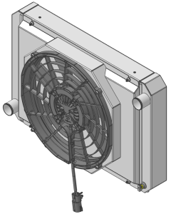 1964-65 Ford Thunderbird Aluminum Radiator (Shroud w/ Brushless Fan) -  1652-208BL300