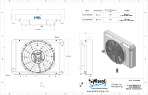 Wizard Cooling Inc - 1955-1960 Chevrolet Corvette Aluminum Radiator (W/ Brushless Fan) - 1653-108BL300 - Image 2