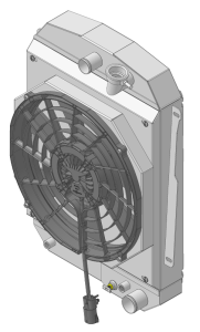 1939 Chevrolet Street Rod Aluminum Radiator with BRUSHLESS Fan & Shroud- 1.25" tubes, Automatic