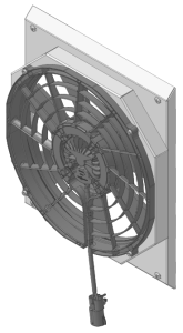 1939 Chevy Car- (SHROUD w/ BRUSHLESS 300watt FAN) - 10503-008BL300