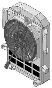 1935-1936 Chevrolet Street Rod Aluminum Radiator (w/ Brushless Fan & Shroud) - 10505-218BL300