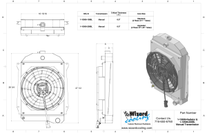 Wizard Cooling Inc - 1940-1941 Chevrolet Street Rod Aluminum Radiator w/ ANGLED BRACKETS (Brushless Fan & Shroud) - 10506-208BL300 - Image 2