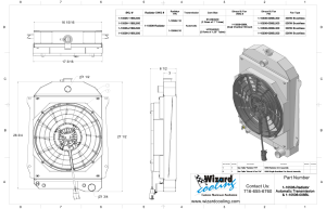 Wizard Cooling Inc - 1940-1941 Chevrolet Street Rod Aluminum Radiator w/ ANGLED BRACKETS (Brushless Fan & Shroud) - 10506-218BL300 - Image 2