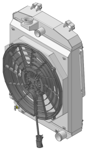 1936 Plymouth Street Rod Aluminum Radiator (BRUSHLESS FAN OPTIONS) - 92002-218BLAC300