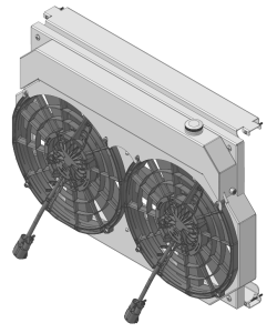 1973-1993 Chevrolet Trucks (14" BRUSHLESS FANS, SHROUD & X TANK) - 716-002BL300225XR