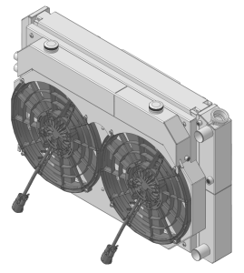 1973-1993 Chevrolet Trucks Supercharged (LT SWAP) Cooling System (21.5" tall) W/ BRUSHLESS Fans Options - 1-716-102LTBLACINXX300