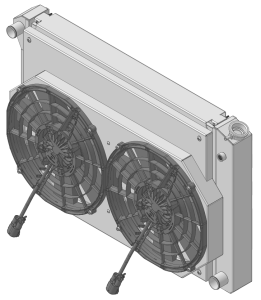 1973-1993 Chevrolet Trucks Aluminum Radiator (21.5" tall) Shroud w/ BRUSHLESS Fans Options - 716-102BL