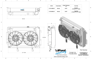 Wizard Cooling Inc - 1967-1969 Chevrolet Camaro/ Z28/ Firebird (BB & SB W/ Brushless Fans & Shroud) Aluminum Radiator - 370-202BLXR - Image 2
